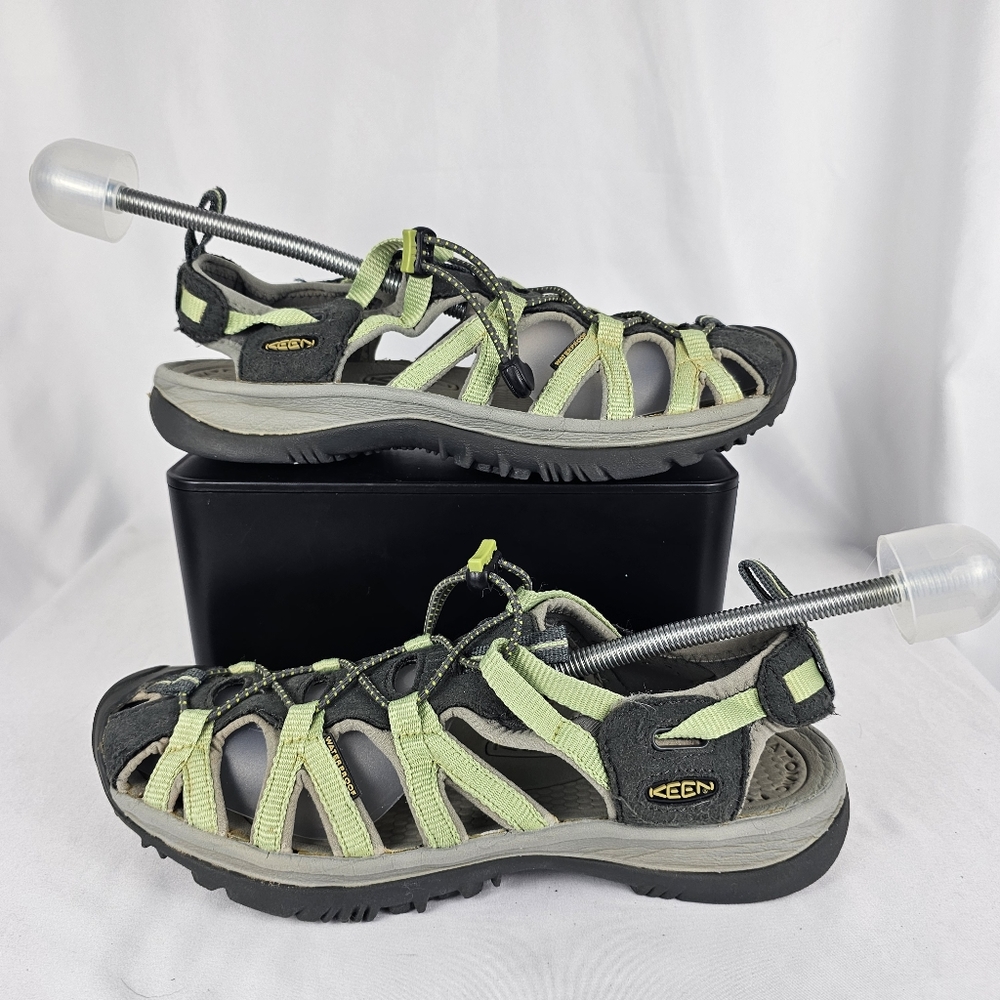 Keen Womens Sandals Shoes Bungee Laces Gray Green Casual Outdoors Size 10